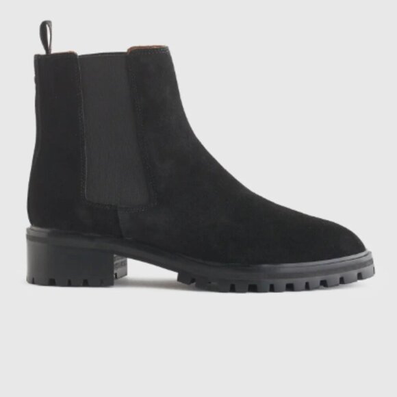 NEW Sam Edelman Women's 6.5 Jazmine Chelsea Boot Black Suede - Picture 1 of 10